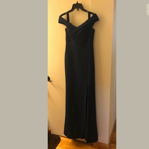 Aidan Mattox Evening Gown/Prom Dress Navy Blue 4 - Picture 2 of 6